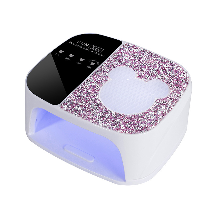 Lámpara de manicura recargable S80 36led lámpara de secado rápido lámpara de respiración de dibujos animados de diamante máquina de fototerapia de almacenamiento de energía portátil