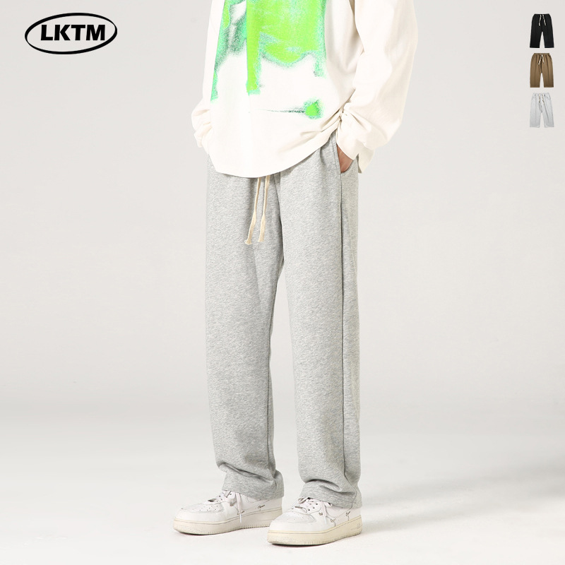 LKTM Men's #2024 New Sports Straight Pants Men's ins American Fashion Brand Loose Dosing All-match Casual Pants