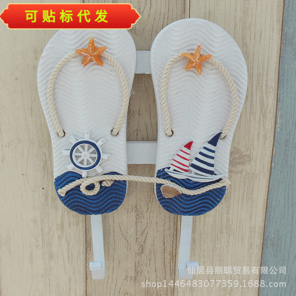 Style wooden decorative hooks Slipper double hooks Home decorative…
