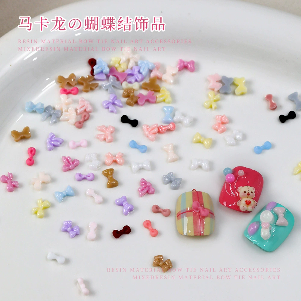 Мини-бант маникюрные украшения макарон дикий мультфильм стерео смола допамина ногтей украшения оптом