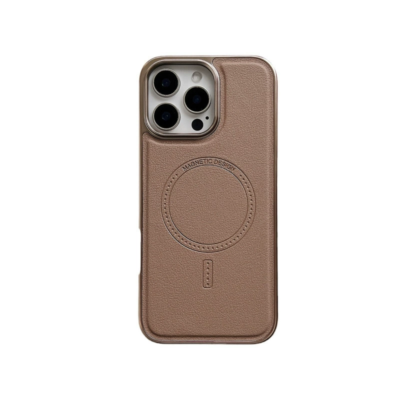 Фабричный кожаный чехол высокого класса для нового iPhone 15, подходит для 14/13, защитный чехол Apple 16 Pro Max с магнитным держателем