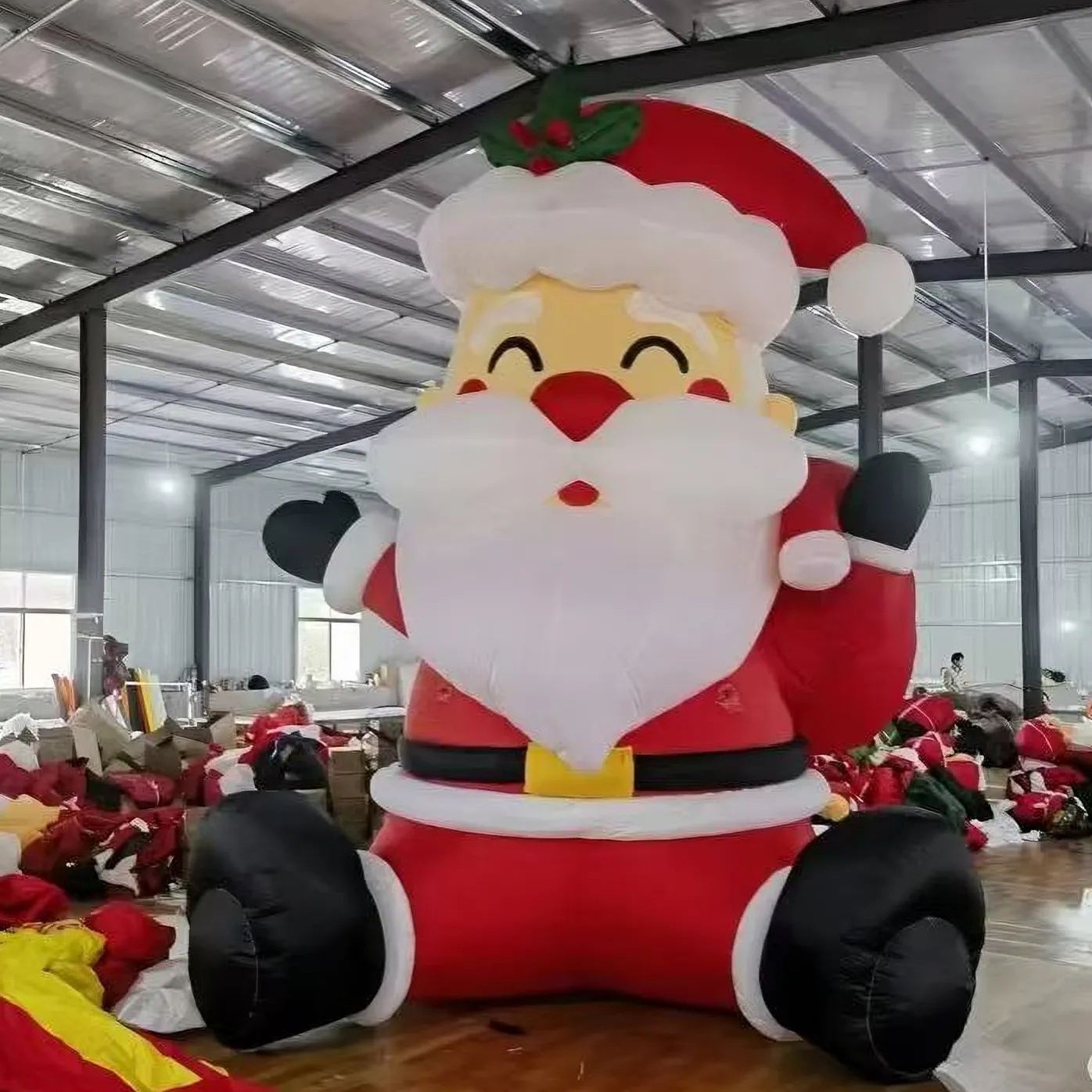 Navidad inflable al aire libre Santa Claus decoración fábrica directa para el diseño del centro comercial Chen luminoso modelo de aire al aire libre