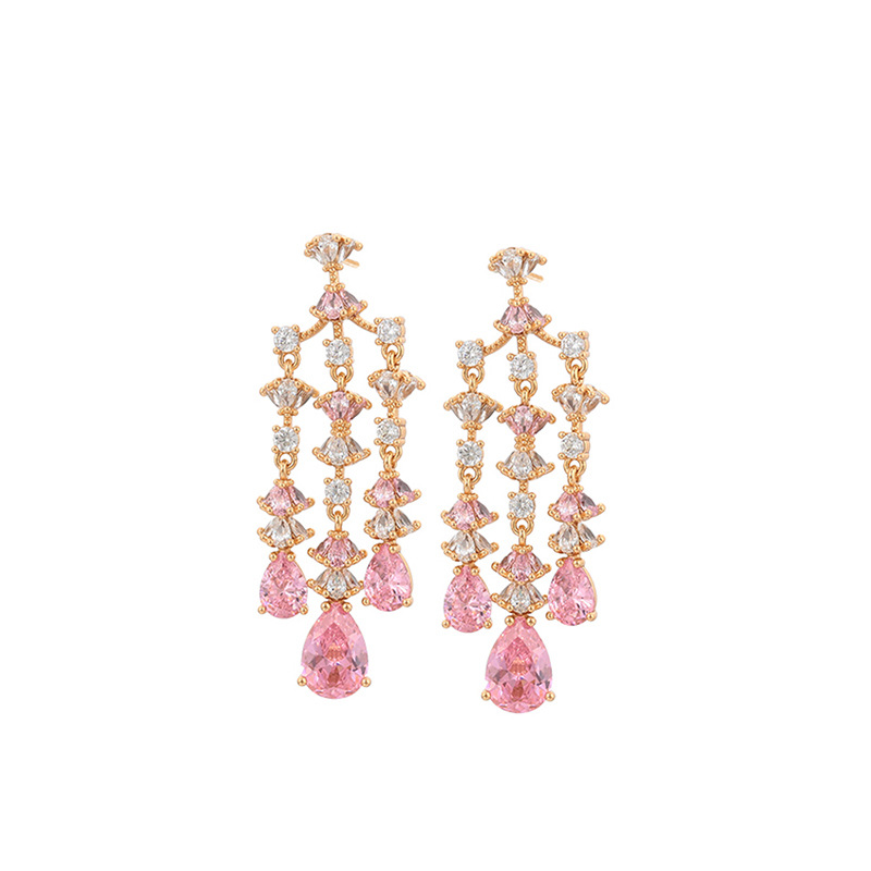 Xuping serie de aretes de gota de agua de aretes de aretes personales de nicho de 18k aleación de cobre adornos de orejas al por mayor mujeres