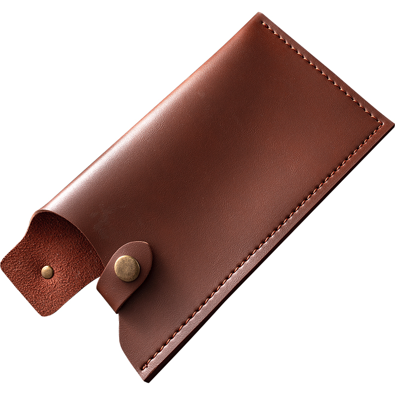 LL 부엌 칼 덮개 가죽 커버 가죽 칼 잡지 칼집 칼집 둥근 노인 단조 칼 조각 인조 가죽 칼 덮개