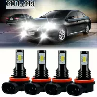 80W выделить светодиодные фары 3570 2LED автомобиль свет 9005 Противотуманные фары черный корпус Противотуманные фары H11 H7