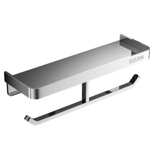 Tissue box bathroom roll paper holder no punching 304 stainless steel mobile phone storage rack toilet paper towel holder hotel 5
