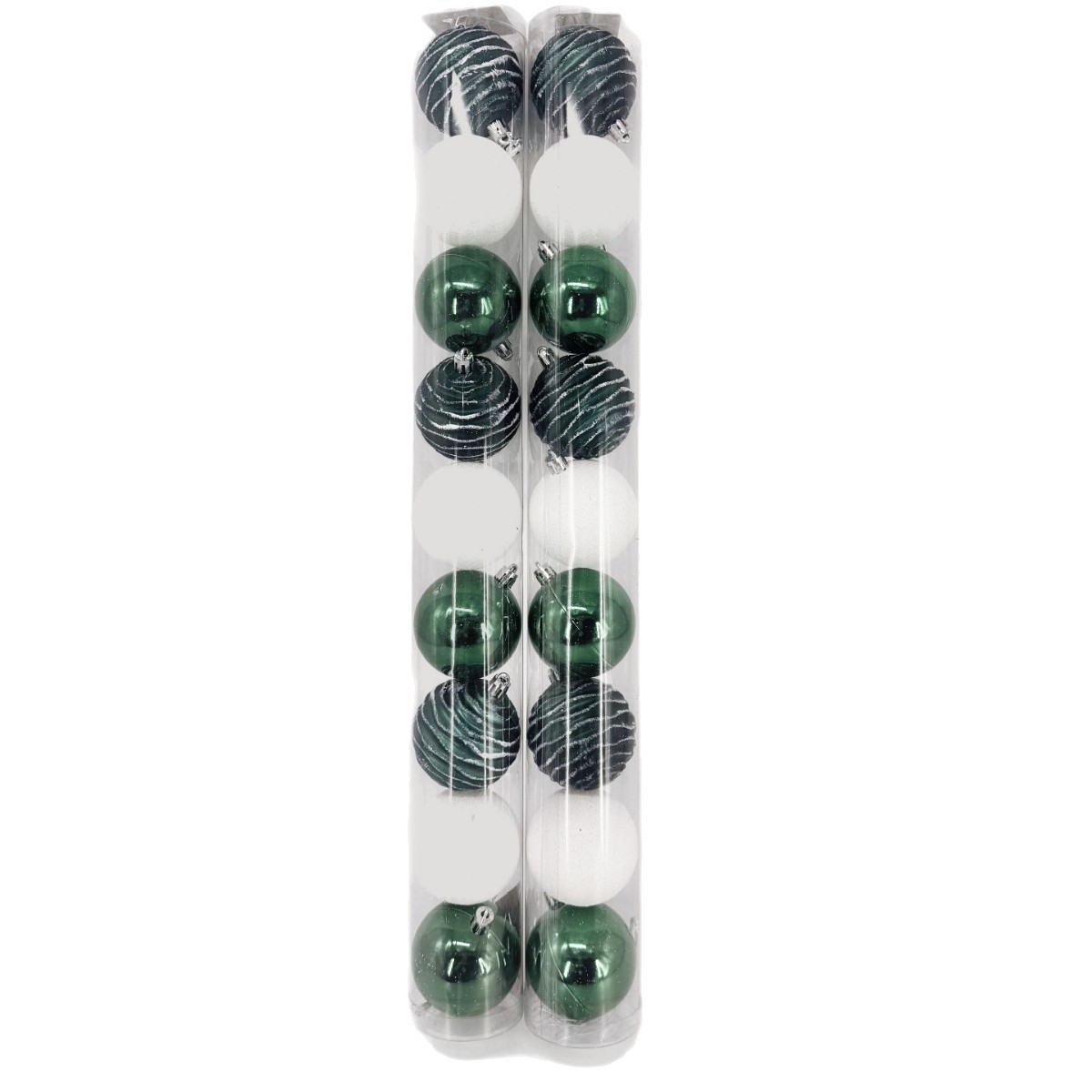 Fábrica directa transfronteriza nuevo 6cm / 9 cilindro bola pintada de Navidad juego de árbol de Navidad colgante de plástico colgante bola