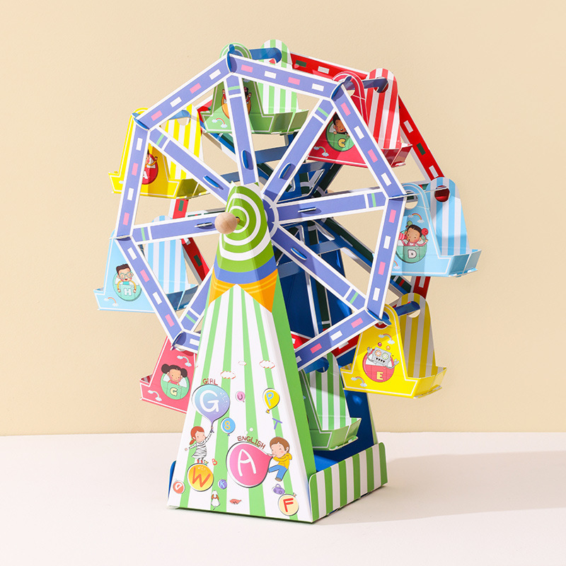 Windmill Children's Birthday Disposable Decoration Paper Cake Snack Display Shelf Decoration Dessert Table