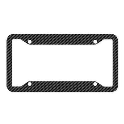 License plate holder/license plate holder | License Plate Frame Can Add LOGO - four-holes-equilateral-aluminum-alloy-carbon-pattern