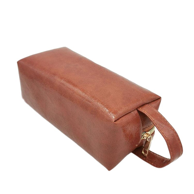 Cross-border Cosmetic Bag European and American Unisex Travel Wash Bag Retro Oil Wax Business Large Capacity Storage Bag