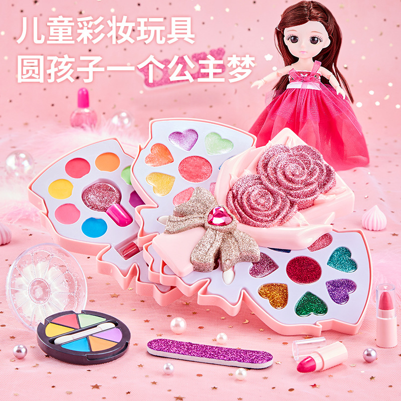 Play House Children's Makeup Toys Lipstick Eye Shadow Blush Little Princess Makeup Toy Gift Set Drop Shipping