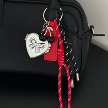 韩国东大门金属字母钥匙蝴蝶结爱心钥匙扣手机链挂件