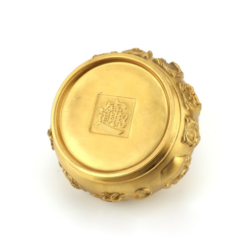 Manufacturer wholesale brass five-way God of Wealth cornucopia housewarming gifts office shop crafts ornaments