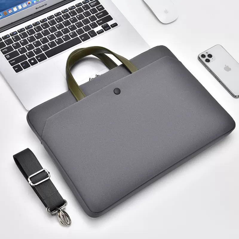 手提电脑包14寸高级质感公文包适用苹果华为笔记本电脑包平板包包