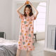 Pajamas Women's Summer Korean-style Pajamas Women's Summer Nightgown Women's Summer Short-sleeved Women's Summer Home Clothes Set Student Cute Large Size