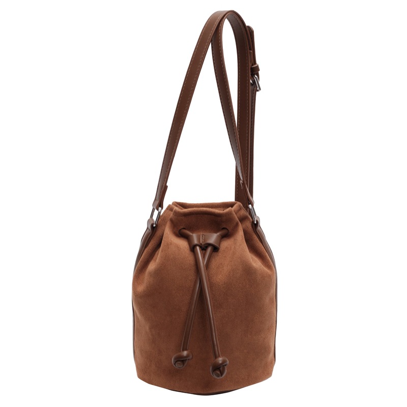 Otoño y invierno retro bolsas de cubo de gamuza de seda clásica bolsas de teléfonos móviles de cordón de gamuza para mujeres 2024 nuevo bolso de camisa