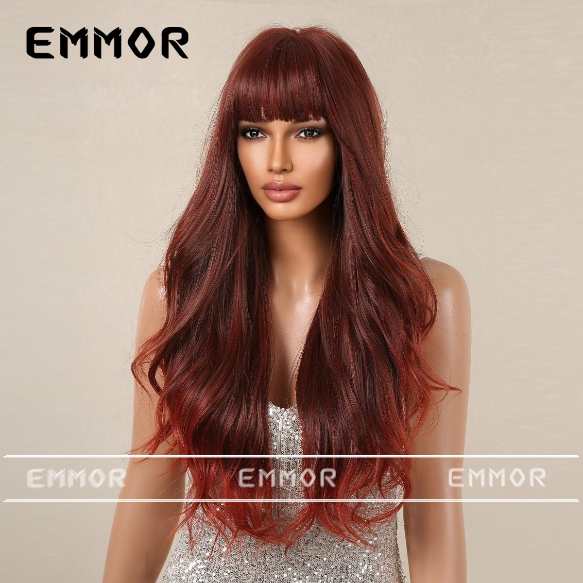 Women's Simple Style Party Street High Temperature Wire Bangs Long Curly Hair Wigs display picture 3