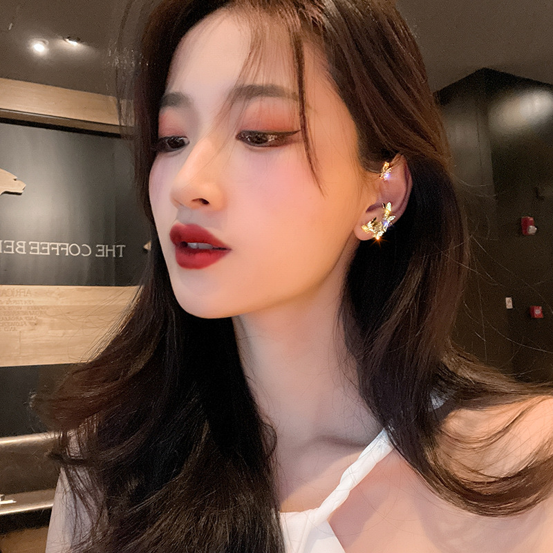 Diamond-studded Butterfly Ear Clip display picture 4