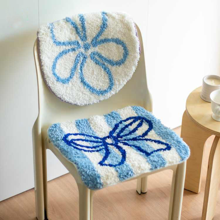 Cartoon Bow Flocking Tufted Non-Slip Cushion Multi-Functional Chair Cushion Home Office Anti-Cool Sedentary Ass Pad Cartoon Bow Flocking Tufted Non-Slip Cushion Multi-Functional Chair Cushion Home Office Anti-Cool Sedentary Ass Pad