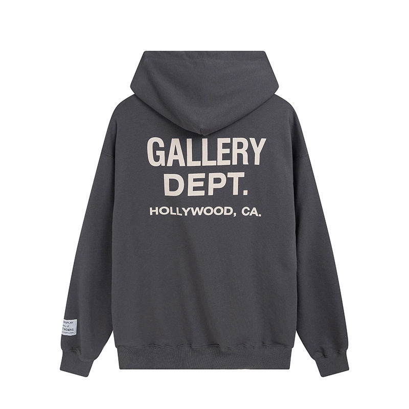 高品質galleryアルファベットロゴプリントレトロフード付き女性カップル服大きいサイズパーカー|undefined