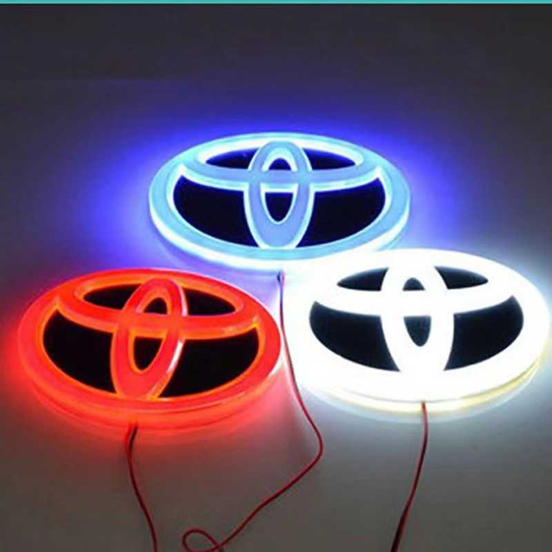 【跨境热品】适用于丰田 TOYOTA 车标LED灯4D发光后尾车标灯