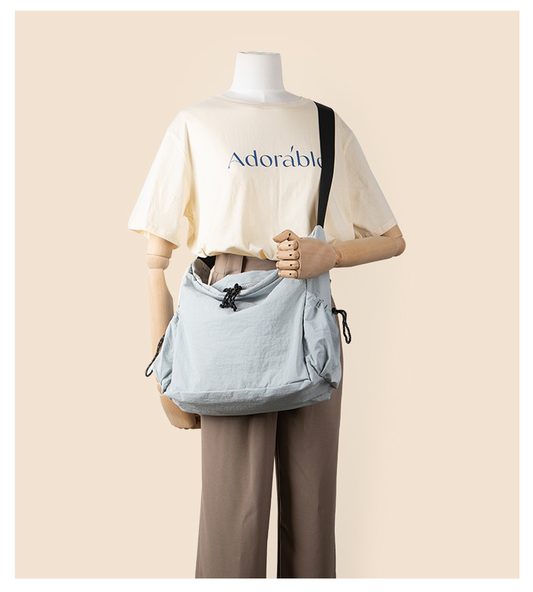 High end summer nylon versatile crossbody bag for female students commuting, single shoulder large capacity tote bag,_voghion.com
