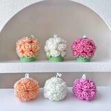 情人节玫瑰花蜡烛花束造型香薰蜡烛ins氛围感日礼物花篮香薰蜡烛