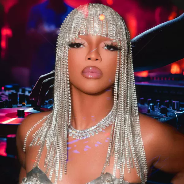 Cross-Border Export Stylish Exaggerated Accessories Rhinestone Long Tassel Headdress Punk Hair Chain Nightclub Fashion Headdress