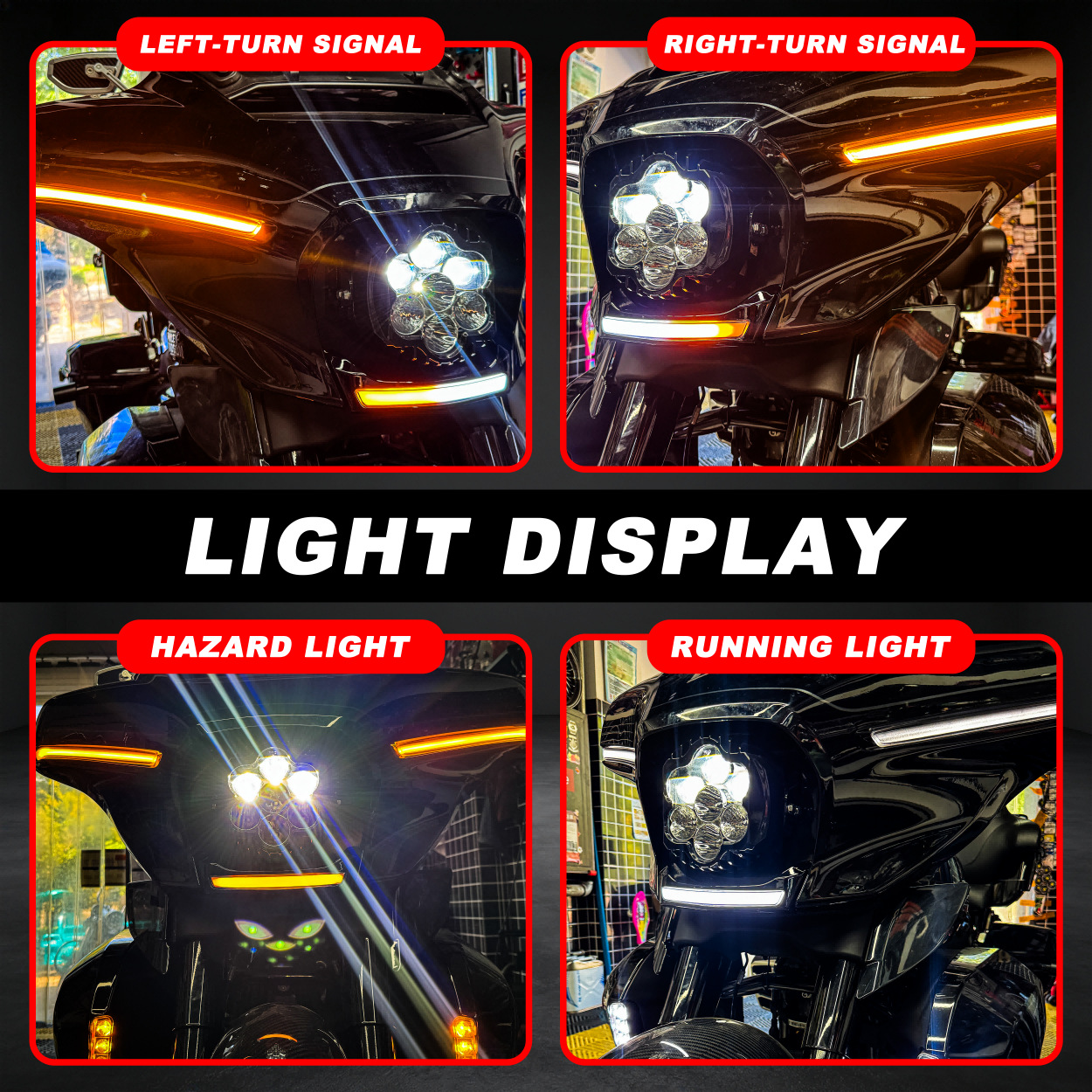 Harley-Davidson Street Glide 23.5-26 Headlight Trim, Turn Signal Light, and Decorative Panel Modification