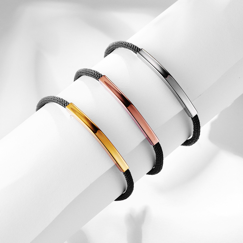 8g Weight Bracelets Classification Simple Style Geometric 304 Stainless Steel Plating Men's Bracelets Men's Chain Bracelets