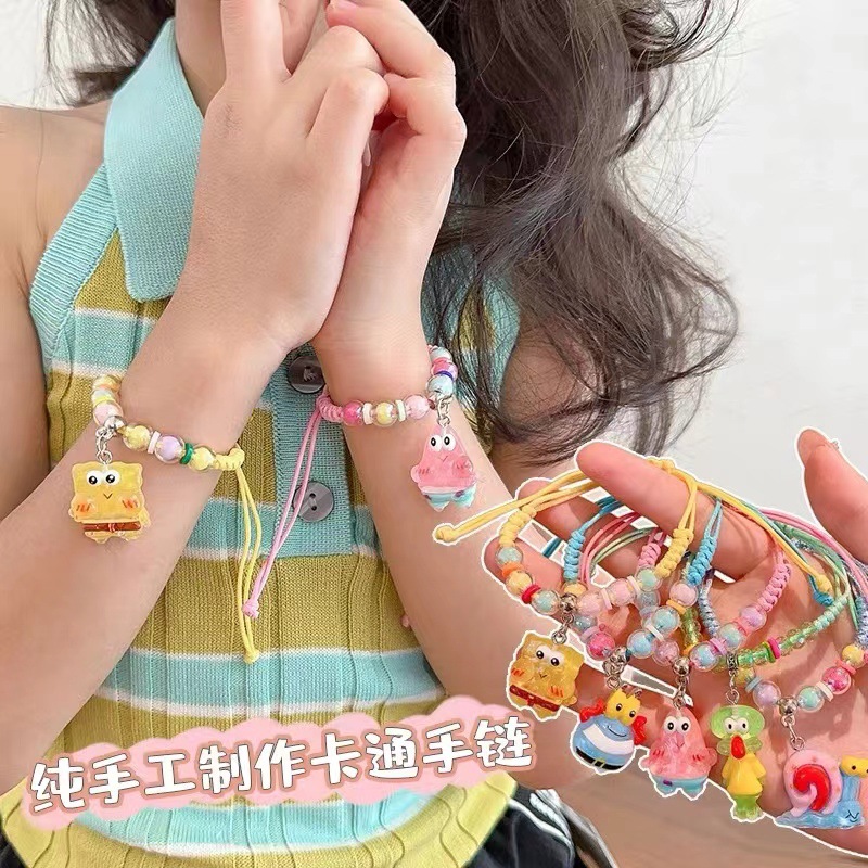 Adorable Little Girl Cartoon Series Bead Bracelet Accessory for Girls 2023 New Arrival Wearing Bracelet Compatible Accessory