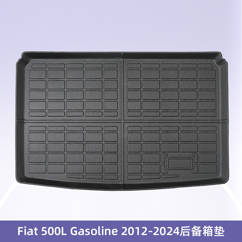 Europa para Fiat 500L 12 - 24 combustible 3D todo el tiempo material TPE cojín de pie para automóviles cojín trasero