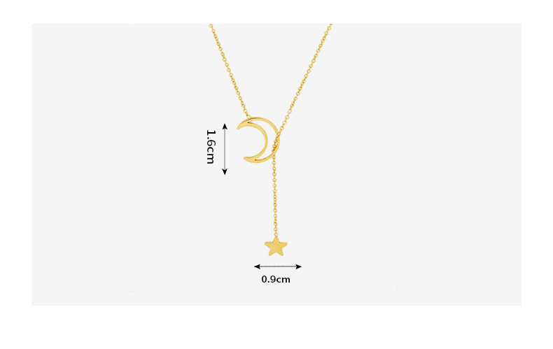 Mode Geometrisch Titan Stahl Überzug Halskette display picture 1