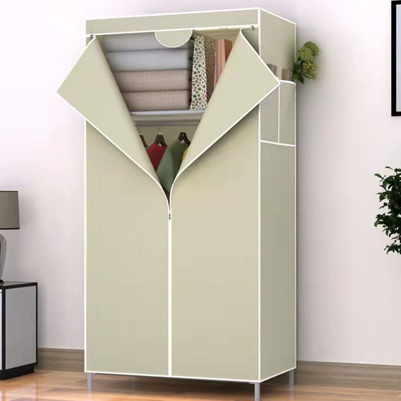 Gabinete simple de moda de almacenamiento a prueba de polvo Gabinete de tela Gabinete de acabado Gabinete con cubierta Gabinete de dormitorio Gabinete de metal