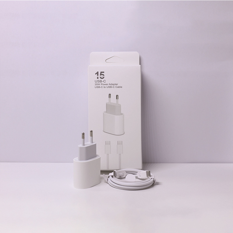 Cargador PD 20W para iPhone 15/14, carga rápida universal, compatible con toda la serie Apple.