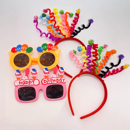 Internet celebrity birthday funny party photo taking children decoration props headband festival fun headband