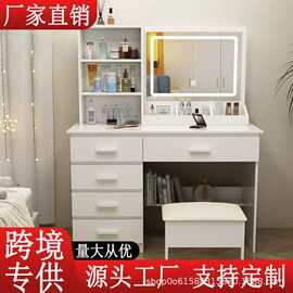 外贸欧式化妆桌卧室简约现代梳妆台书桌化妆桌一体化妆台