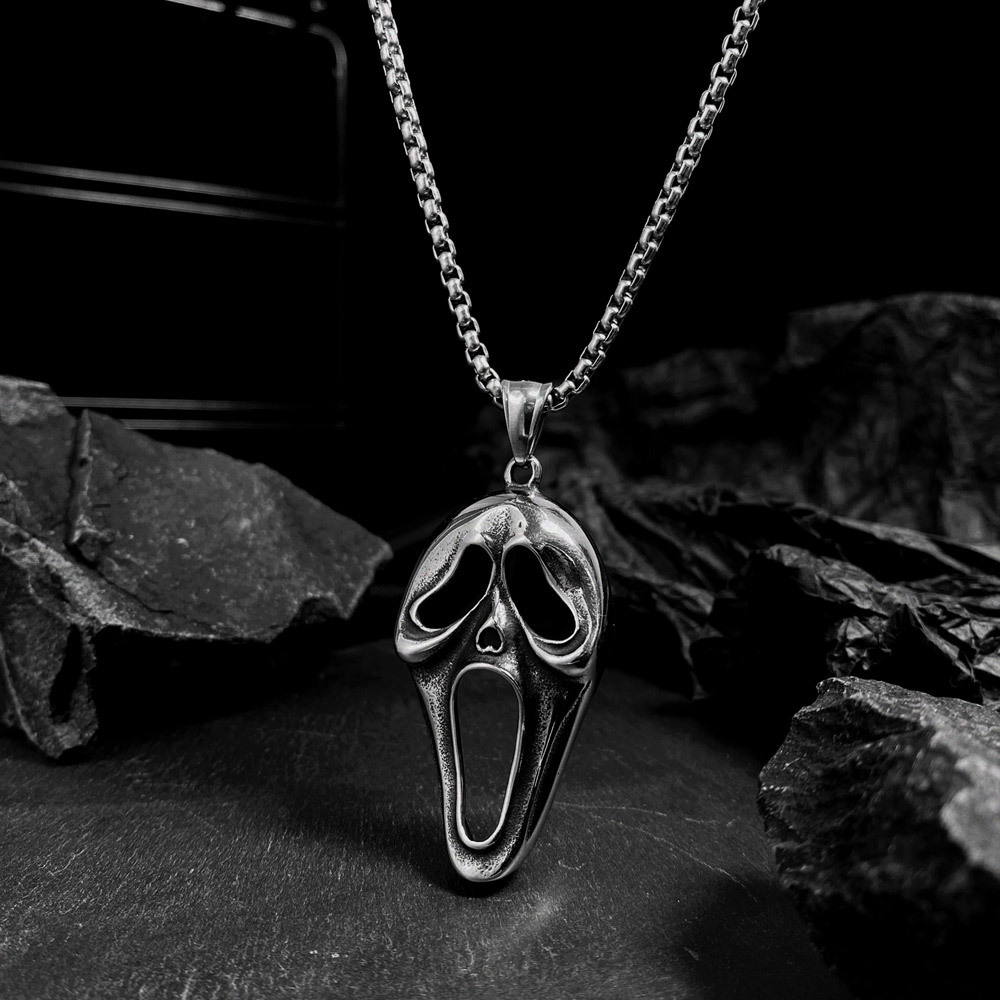 Punk Sun Skull Alloy Titanium Steel Plating Men's Pendant Necklace display picture 3