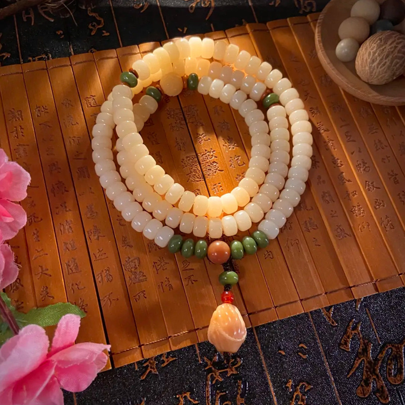 원신 부처님 유백색 버킷 비즈 8*10mm