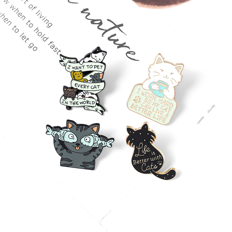 Daily Occasion Alloy Material Animal Pattern Simple Style Pin Animal Alloy Enamel Unisex Brooches