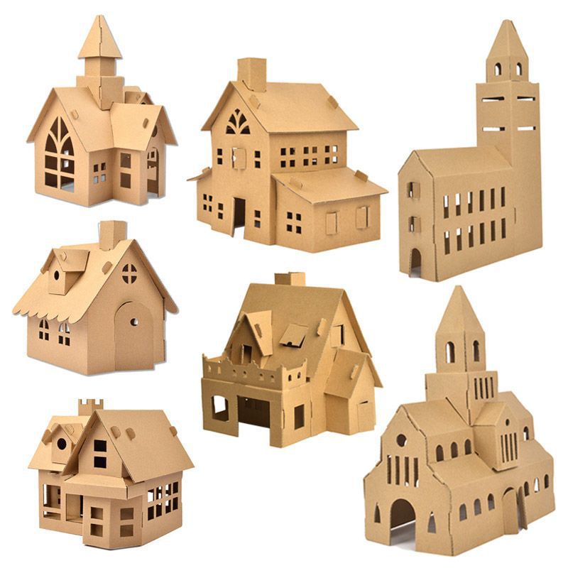 manual House kindergarten make Christmas Cabin originality gift Christmas Cardboard children Toys Manufactor