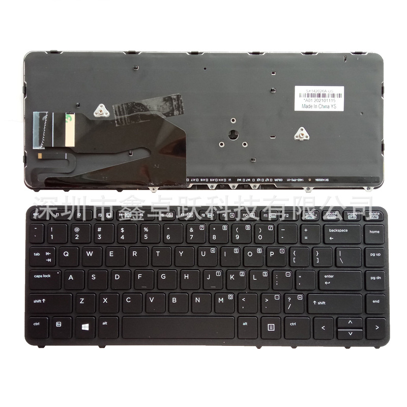 US applicable to HP Elitebook 840 G 1 850 G 1 840 G2 zbook 14 keyboard black frame backlight
