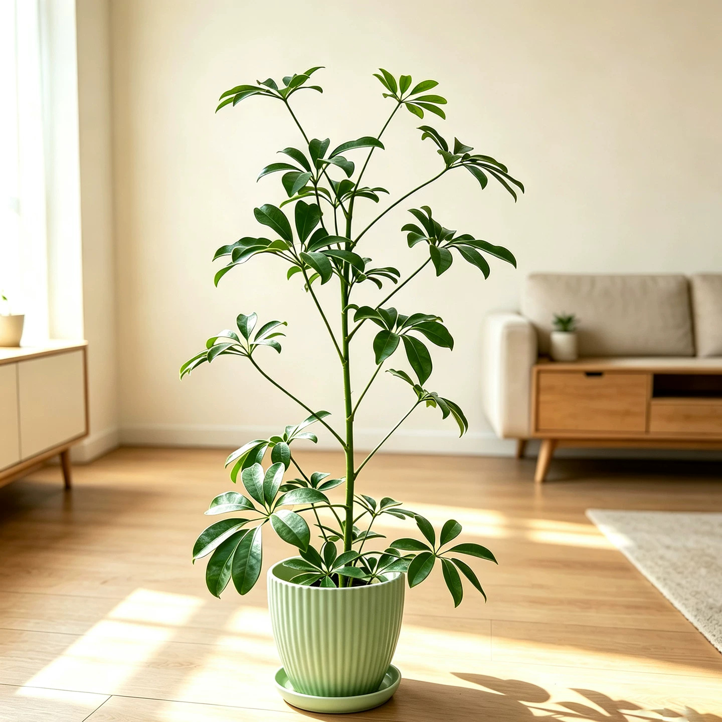 鸭架木80-90cm+简约绿盆