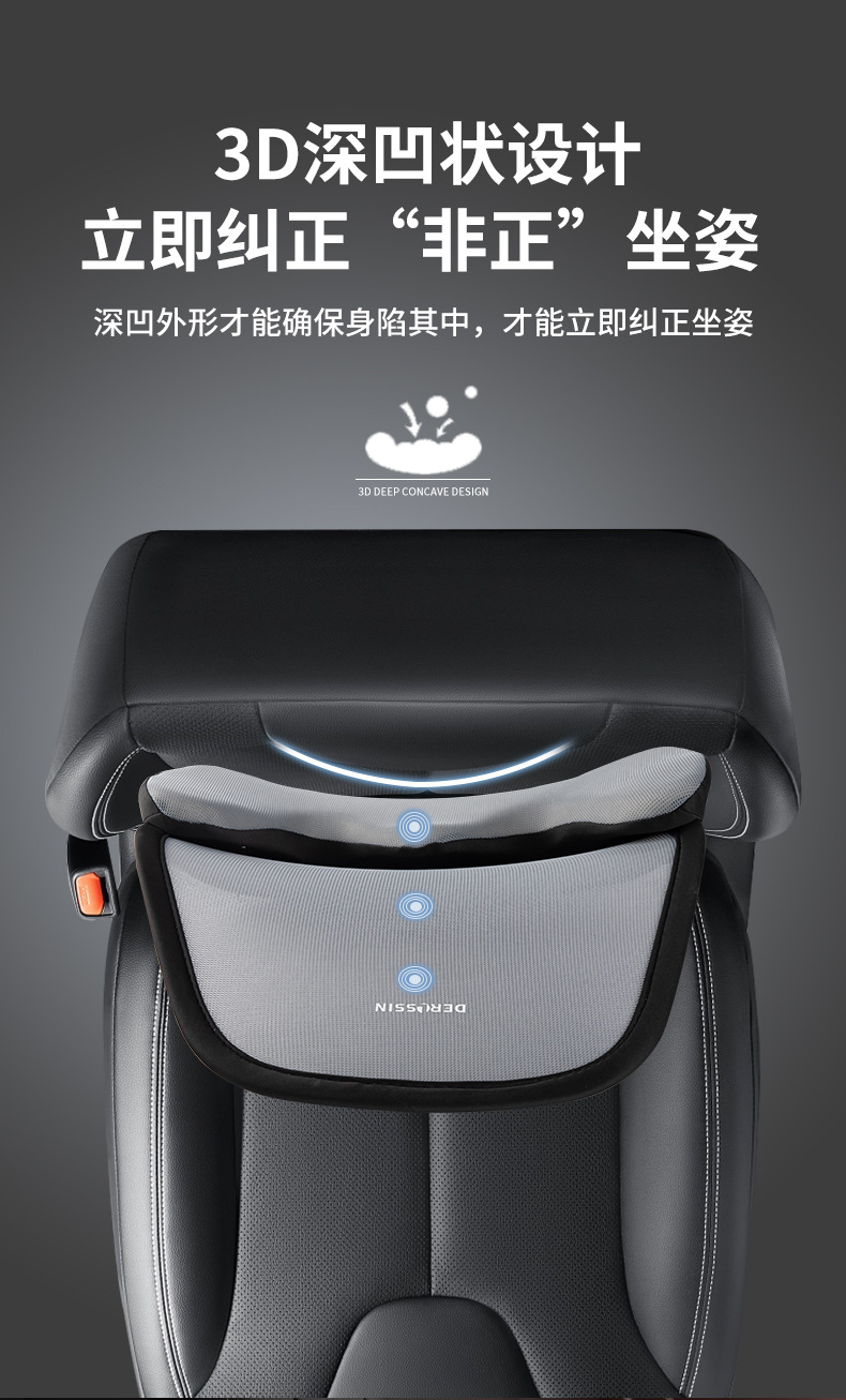 Car Lumbar Support, Aviation-Grade Car Lumbar Cushion, Neck Support Pillow, Car Seat Lumbar Support, All-Season Driving Headrest and Lumbar Support