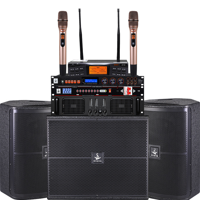 2.1 canales de sonido 10 pulgadas 12 pulgadas sistema de sonido ktv equipo de sonido de bar conjunto completo de combinación de entretenimiento