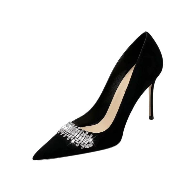 Обувь на высоком каблуке, модные туфли с заостренным носком, французский стиль