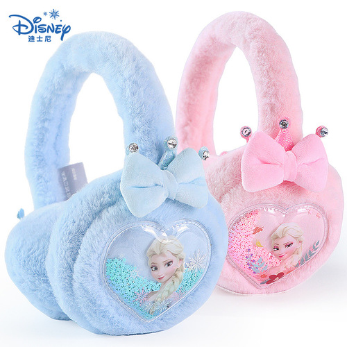 Disney Frozen children's earmuffs Aisha ear warmer winter plush warm baby ear protection high-value earmuffs