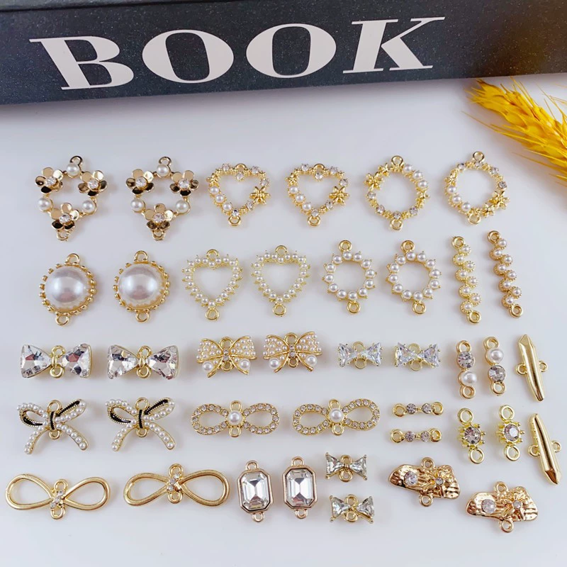 Korean pendant from pearl with bow, bow tie, accessory