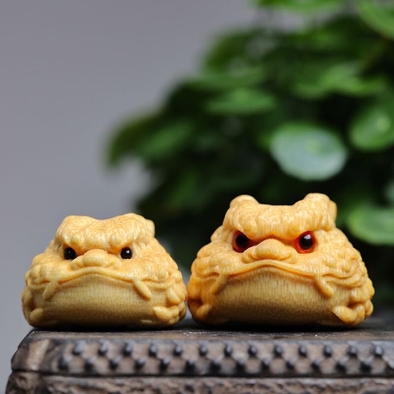 無垢竹三脚金ヒキガエル装飾品龍ヒキガエル|undefined