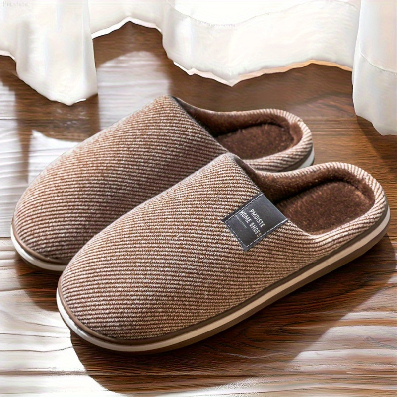 K 29624 Fleece Lined Mens Slippers 毛绒保暖男士棉拖跨境